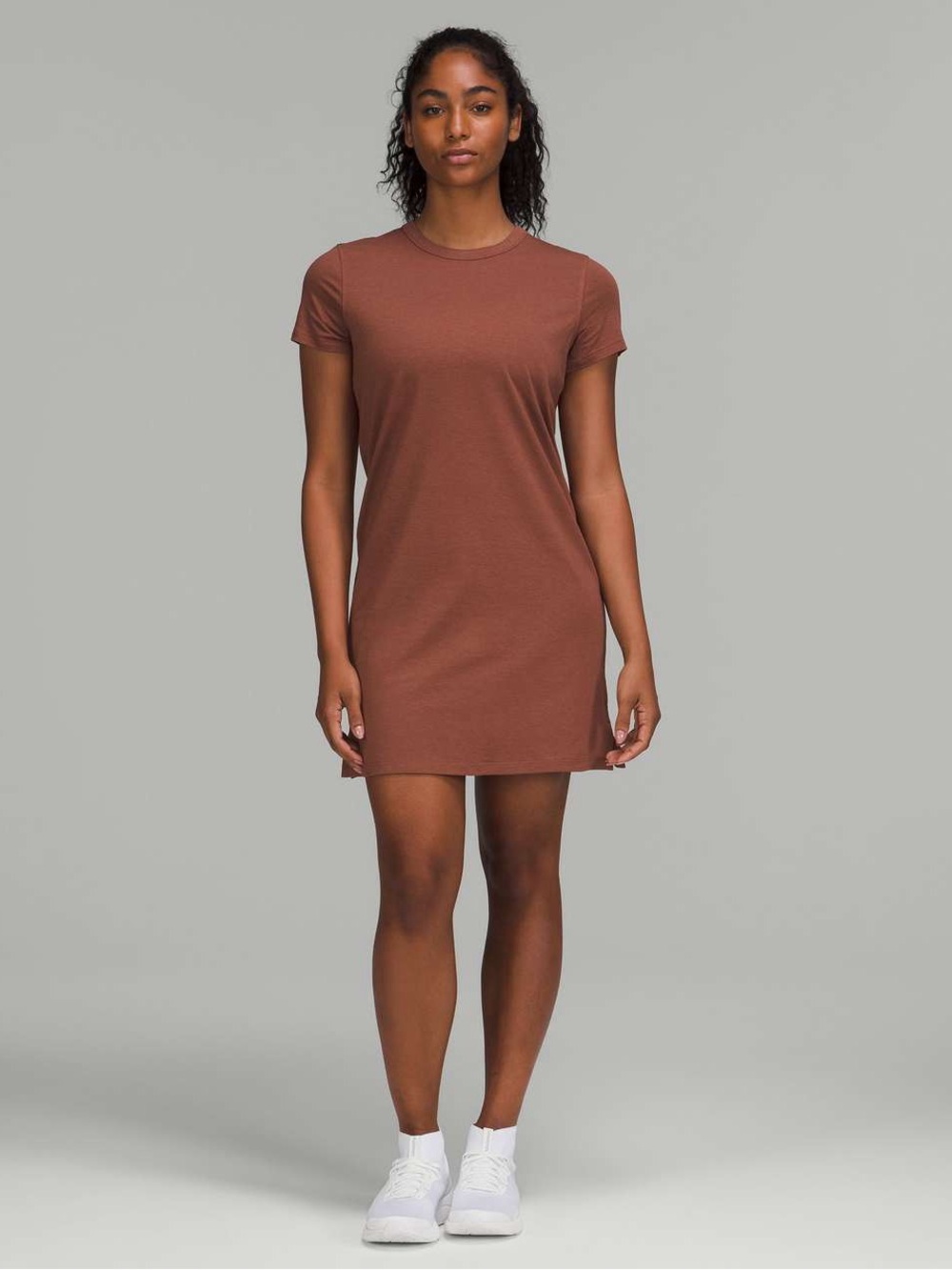 | Lululemon | Classic-Fit Cotton-Blend T-Shirt Dress in Ancient Copper size 4